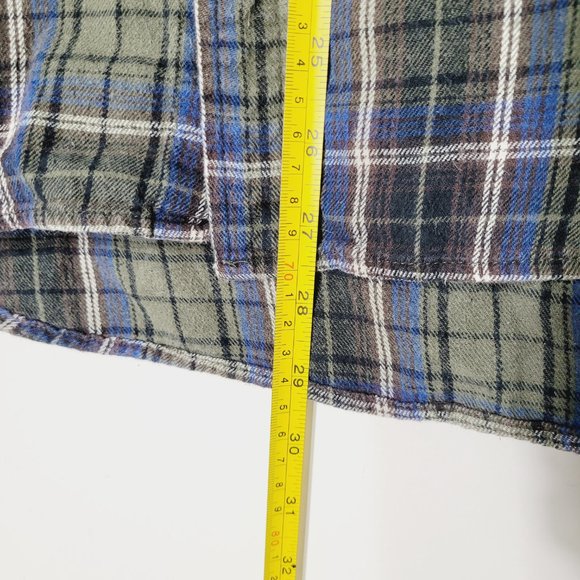 Boston Traders Long Sleeve Button Down Shirt Plaid Flannel Collared Casual Med - Picture 9 of 11
